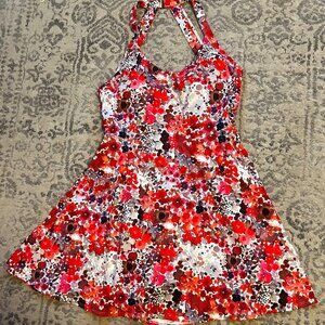 Backless Twisted Flare Dance Active Dress-Longer Length-Easy Peezy Edition. L